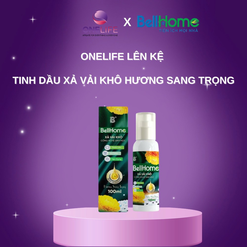 Xả Vải Khô Công Nghệ Sinh Học Bell Home Xanh Lá 100ml - Hương sang trọng