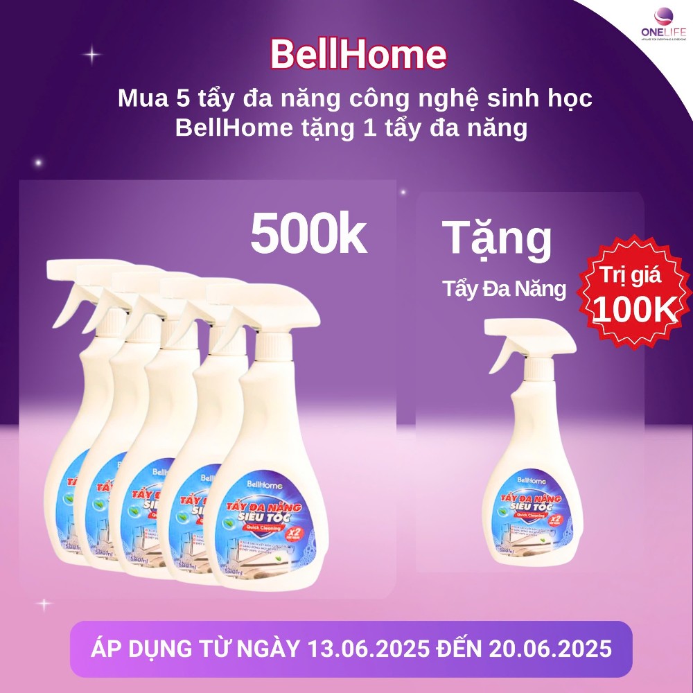 [Deal hời] Mua 5 tặng 1 Tẩy đa năng Công nghệ Sinh học Bell Home 500g