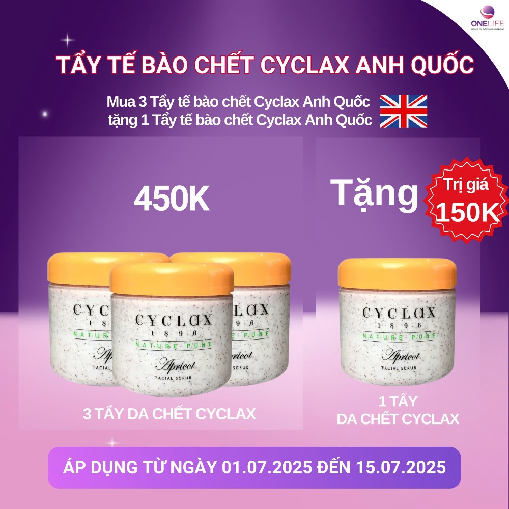 [Deal hời] Mua 3 tặng 1 Tẩy tế bào chết Cyclax - Made in UK