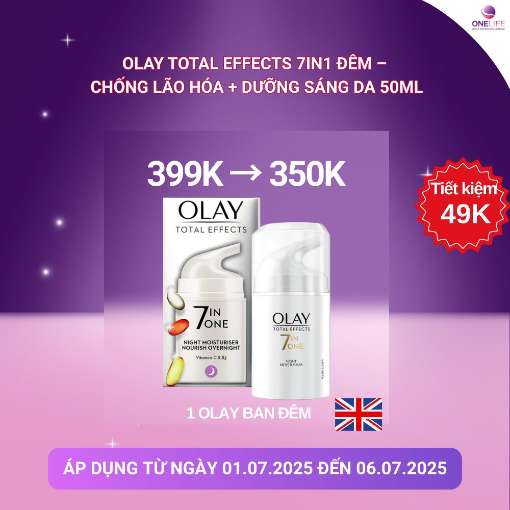 KEM DƯỠNG ĐÊM OLAY 7-IN-1 – PHỤC HỒI & CHỐNG LÃO HÓA TOÀN DIỆN TRONG KHI NGỦ