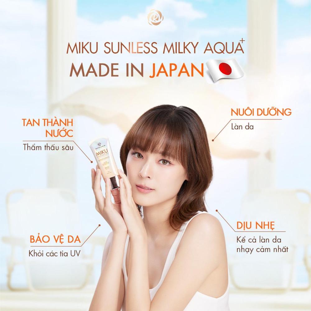 Rosegold Miku Sunless Milky Aqua + - Nhật Bản
