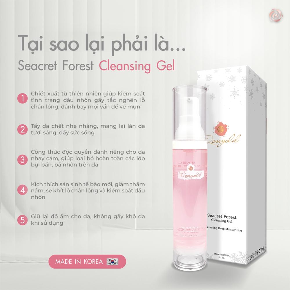 Rosegold Seacret Forest Cleansing Gel - Hàn Quốc