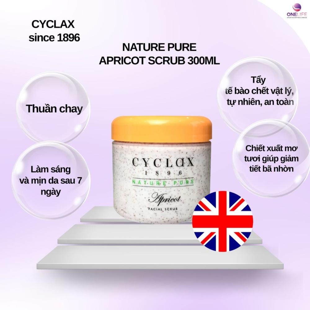 Tẩy tế bào chết chiết xuất mơ tươi Apricot facial scrub Cyclax 300ml