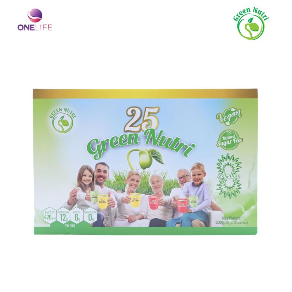 SỮA HẠT NGŨ CỐC 25 GREEN NUTRI DINH DƯỠNG XANH - SẠCH - LÀNH (Hộp 300gr - 12 gói)